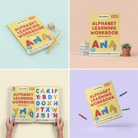 EducatePay Alphabet Learning Workbook for Kids (Digital download PDF)