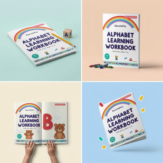 EducatePay Alphabet Learning Workbook for Kids (Digital download PDF)