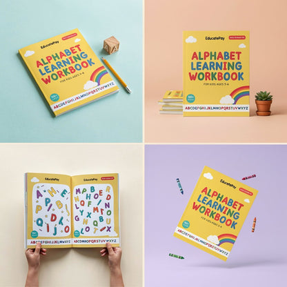 EducatePay Alphabet Learning Workbook for Kids (Digital download PDF)