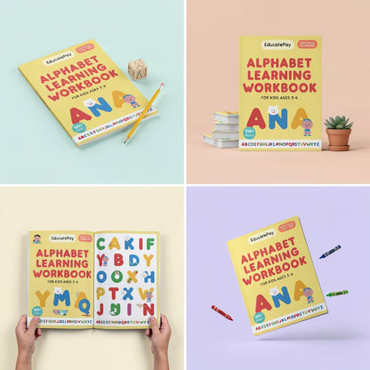 EducatePay Alphabet Learning Workbook for Kids (Digital download PDF)