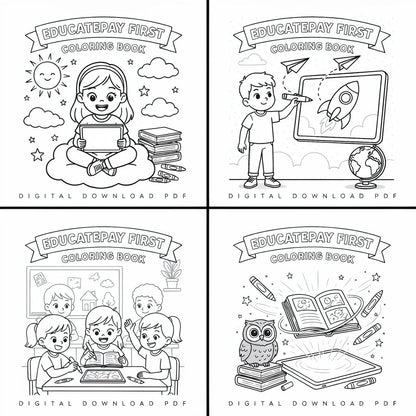 EducatePay First Coloring Book for Children (Digital download PDF)