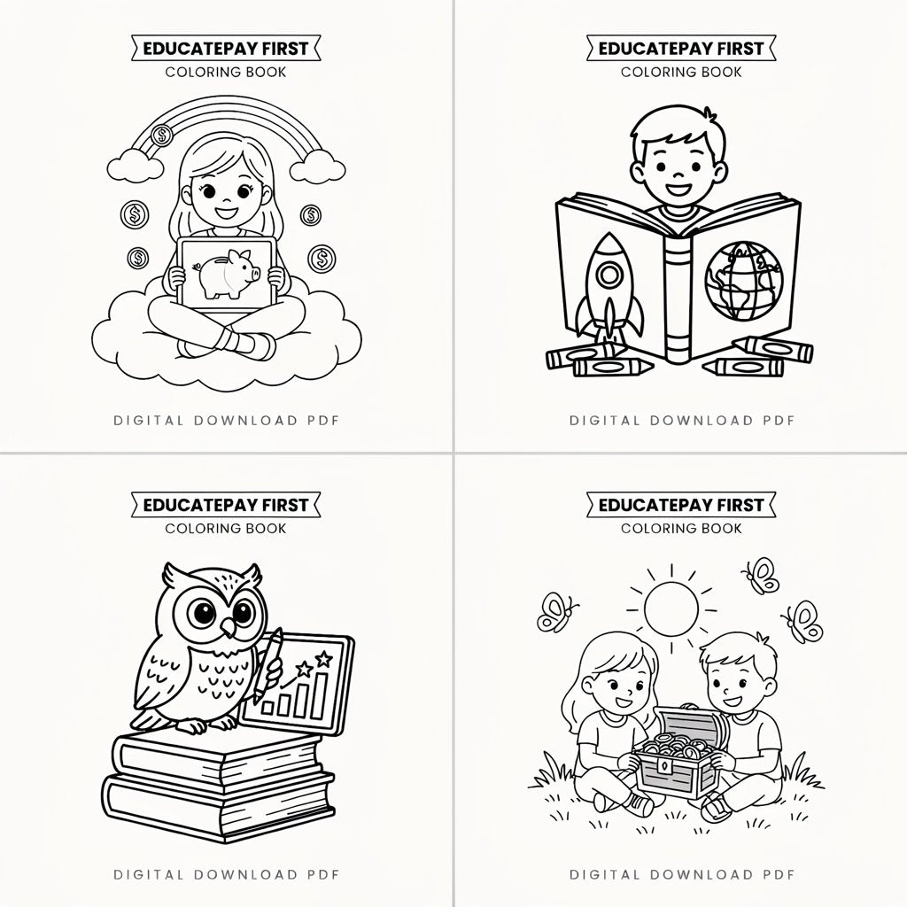 EducatePay First Coloring Book for Children (Digital download PDF)