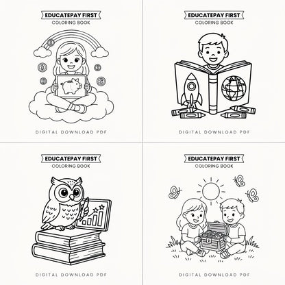 EducatePay First Coloring Book for Children (Digital download PDF)