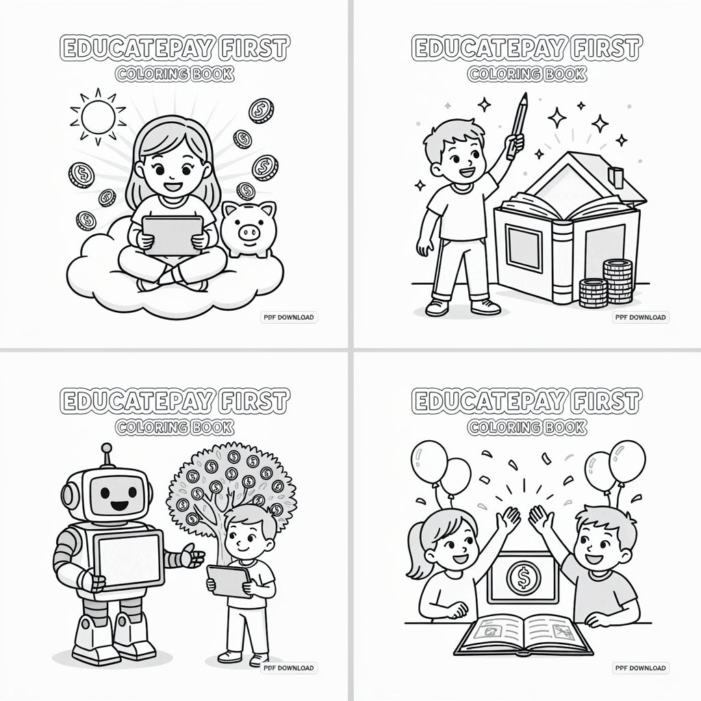 EducatePay First Coloring Book for Children (Digital download PDF)