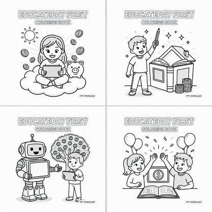 EducatePay First Coloring Book for Children (Digital download PDF)