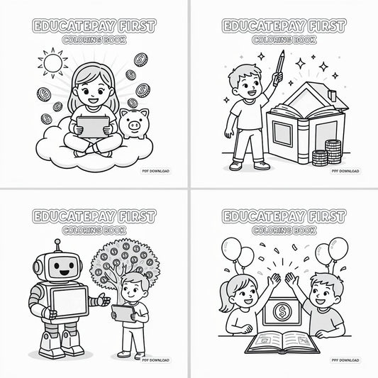 EducatePay First Coloring Book for Children (Digital download PDF)