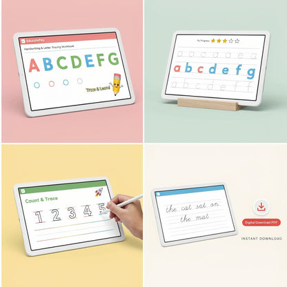 EducatePay Handwriting & Letter Tracing Workbook (Digital download PDF)